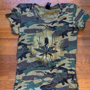 Vintage 100% cotton Mary Jane Tee Camouflage Lotta Stensson M